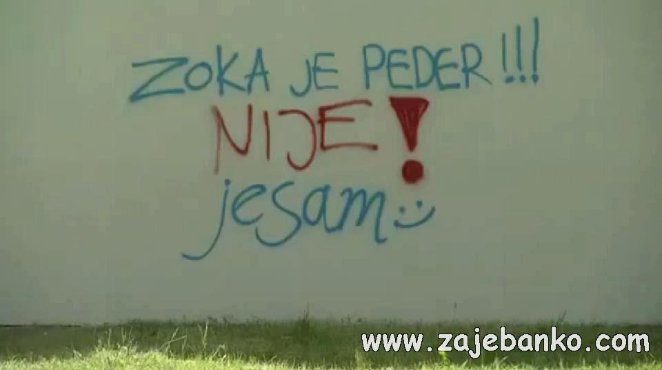 smiješan grafit na zidu