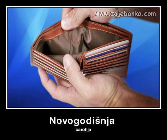 prazan novčanik - novogodišnja čarolija