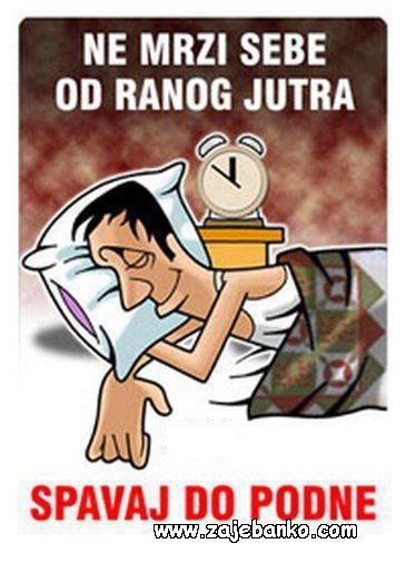 ljudi koji spavaju do podne