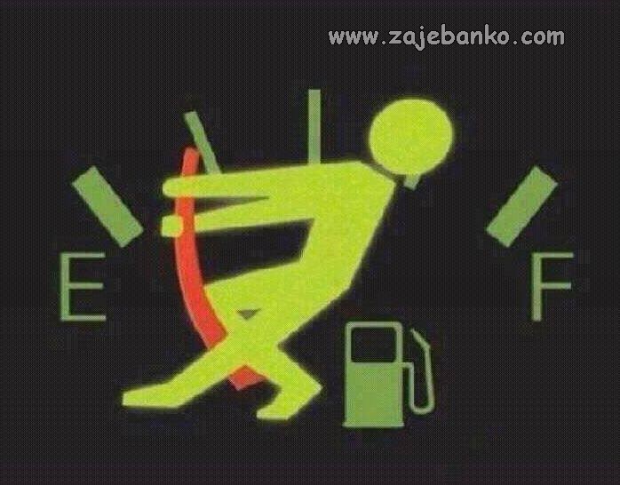 nema više goriva - prazan rezervoar