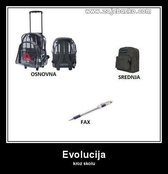 evolucija kroz školu