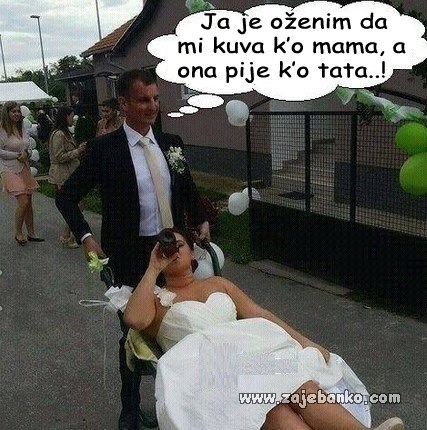 pijana mladenka - smiješna slika