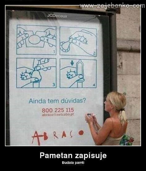 pametan zapisuje, budala pamti