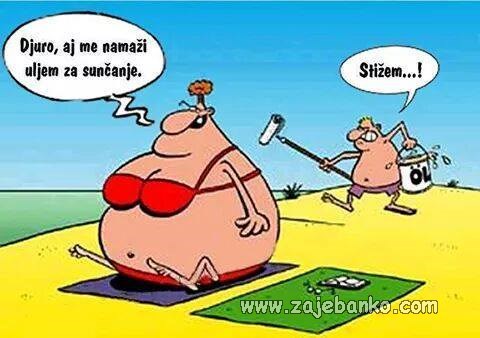 debela žena na plaži