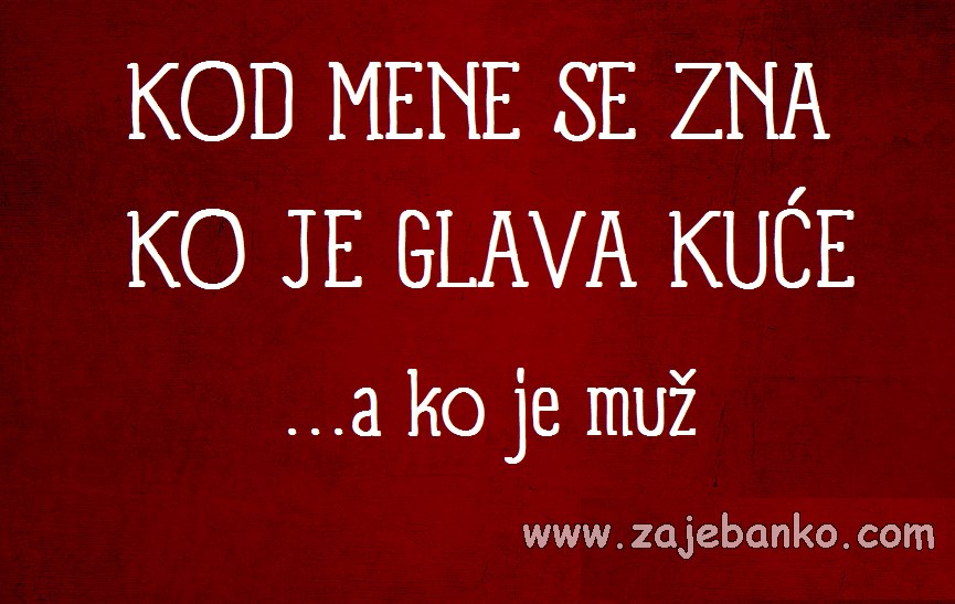 glava kuće smiješna slika