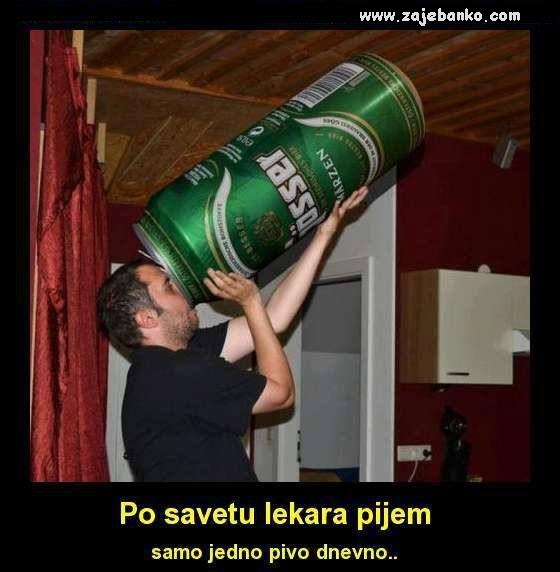 samo jedno pivo dnevno