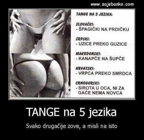 tange na pet jezika