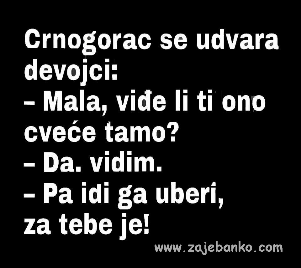 Crnogorac se udvara djevojci