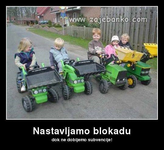 blokada zbog neisplate subvencija