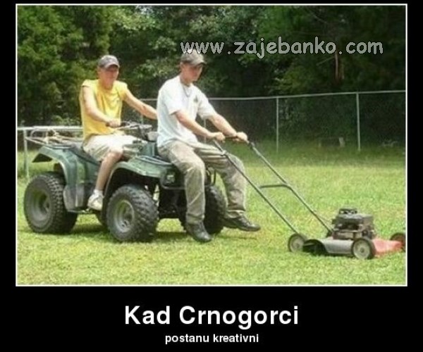 kad Crnogorci postanu kreativni