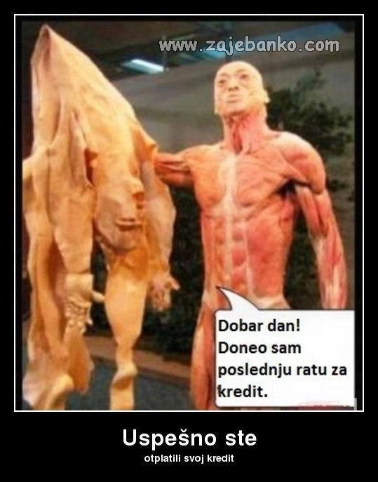 zadnja rata kredita smiješna slika