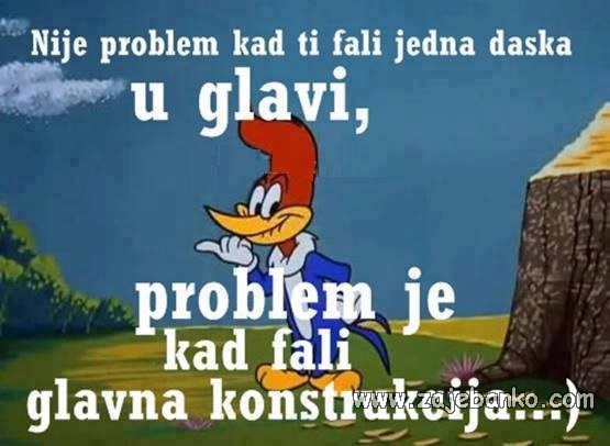 kad ti fali daska u glavi