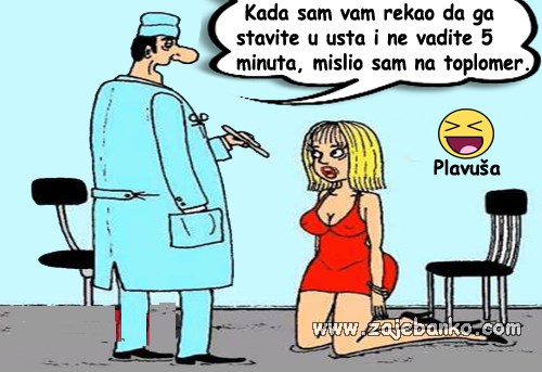 plavuša kod doktora humor