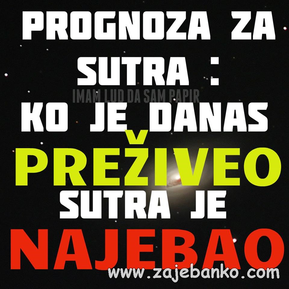 prognoza za sutra smiješna slika