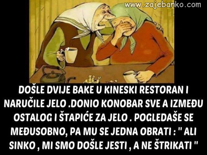 dvije bake u kineskom restoranu