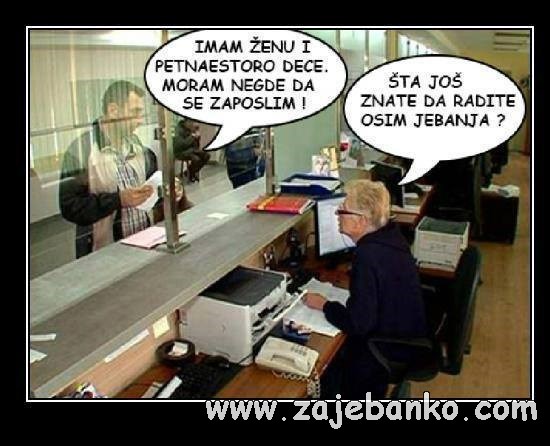 zavod za zapošljavanje smiješna slika