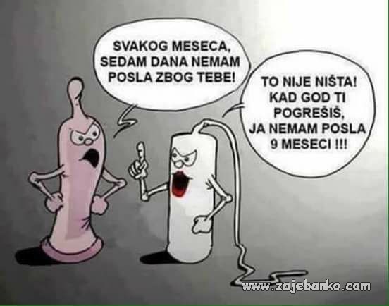 kondom i tampon smiješna slika
