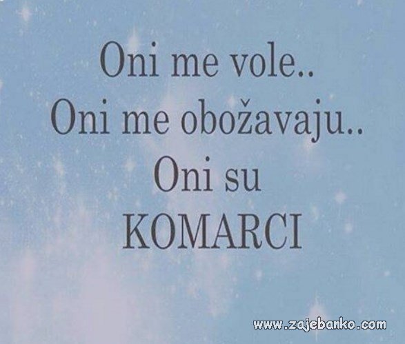 komarci me obožavaju