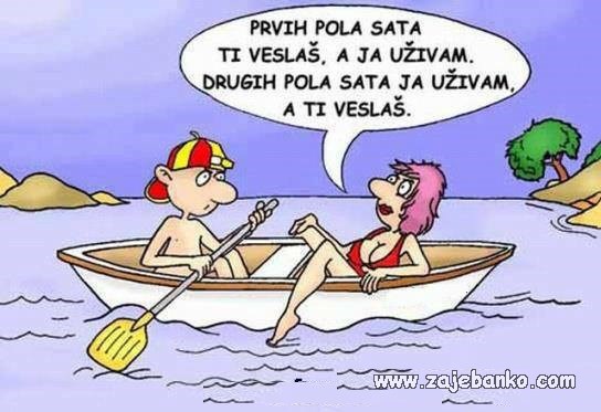 muž i žena - žena radi, muž se odmara