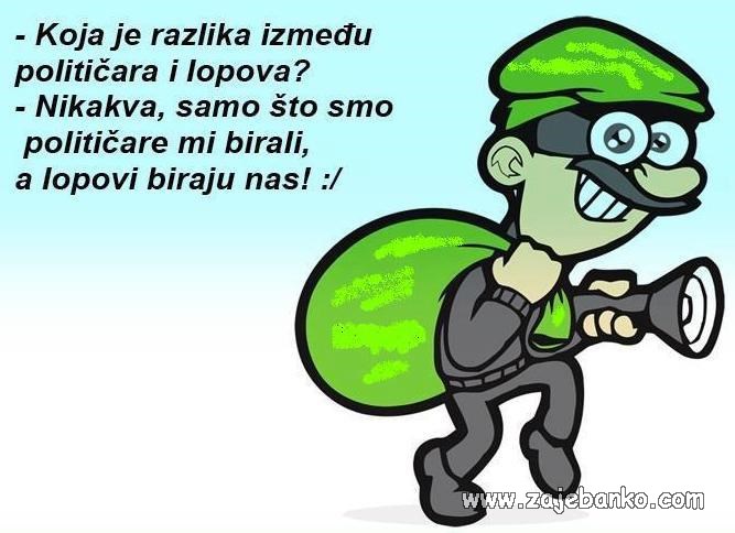 razlika između lopova i političara