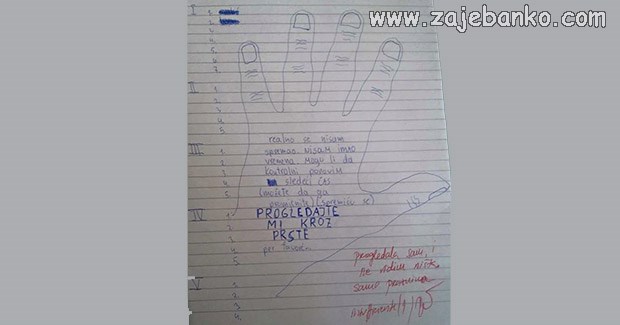 kad tražiš od profesora da bi ovaj put progleda kroz prste