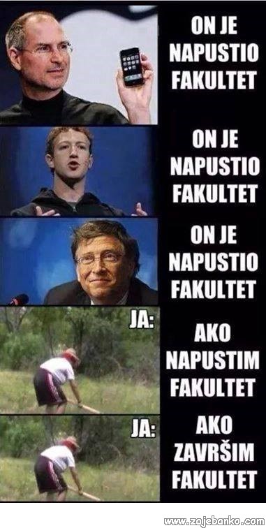 uspješni ljudi koji su napustili fakultet