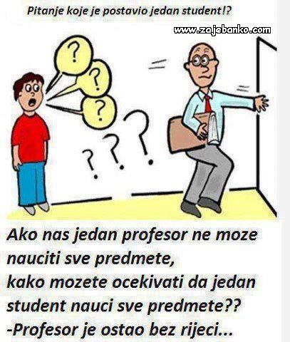 trik pitanje za profesora