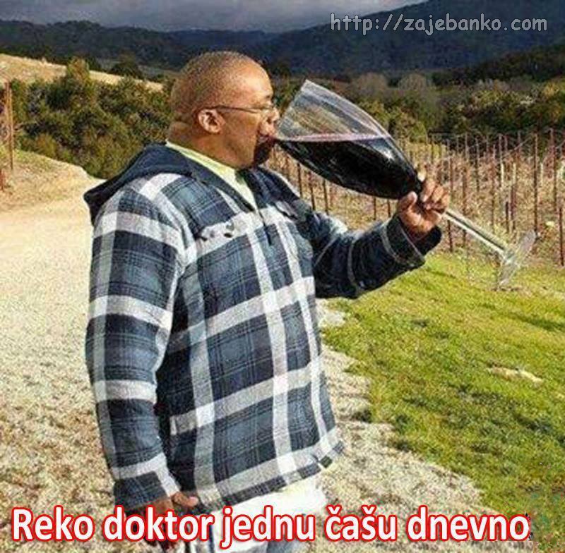 reko doktor jednu čašu dnevno