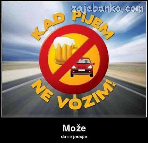 kad pijem ne vozim znak