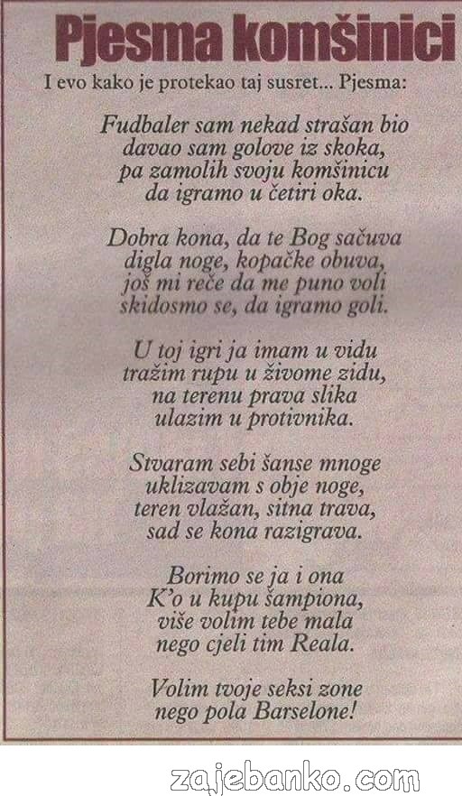 pjesma komšinici