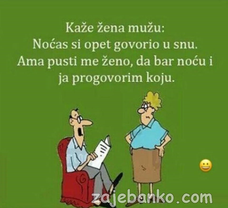 žena ne da mužu da dođe do riječi