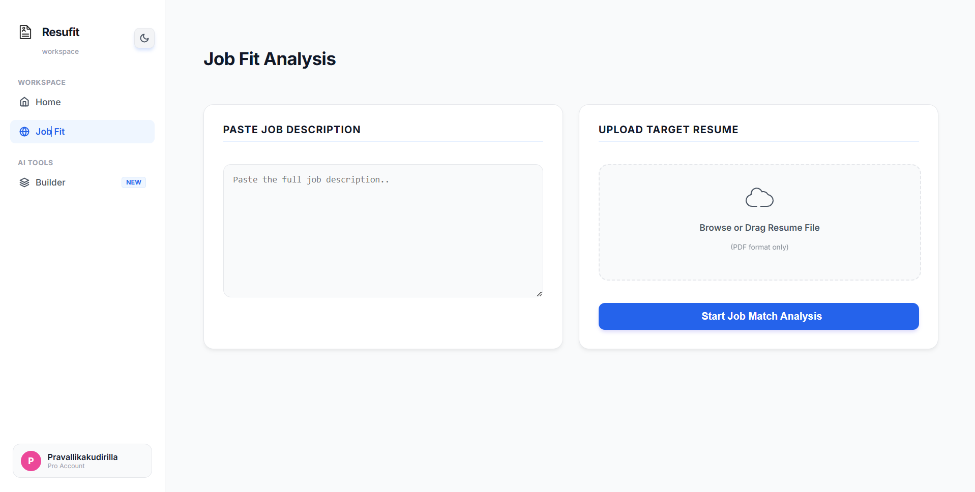 Job fit analysis