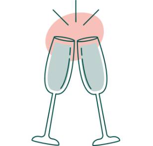 Deux verres qui trinquent