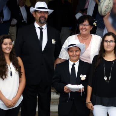 VOEUX DE GUY AVEC SA FAMILLE