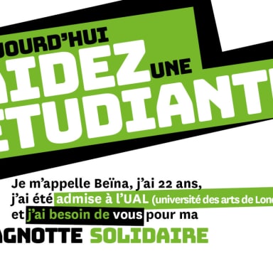 Aujourd'hui, aidez une étudiante !