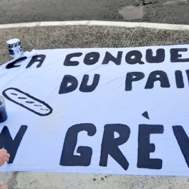 Les grévistes de La conquête du pain