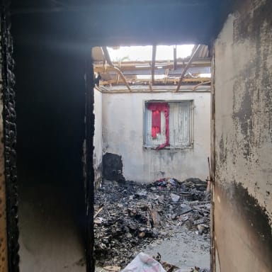 Maison incendiée