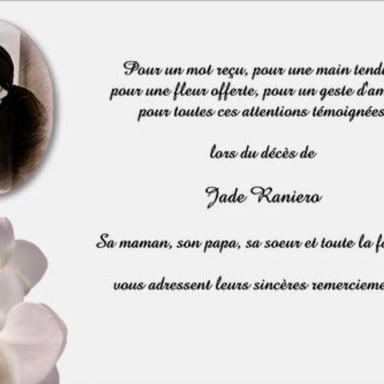 En mémoire de Jade