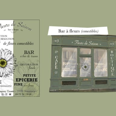 Coup de pouce à la création du bar à fleurs (comestibles) "Fleurs de Saison" !