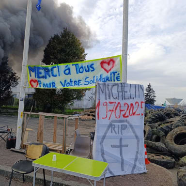 Soutenez la grève des salariés de l'usine Michelin de Cholet