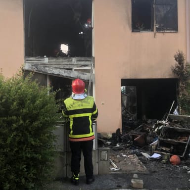 Maison brulée 8 Juin Canet Village