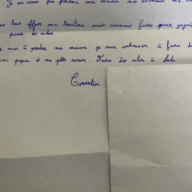 lettre au pére Noel de Corentin, sauvons la ferme de ses parents