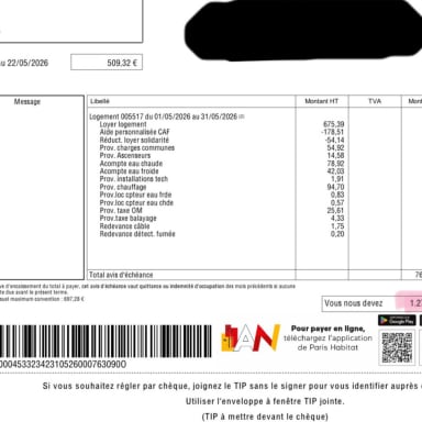 Paiement loyer d’une maman