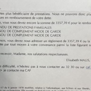 Une aide pour une dette 🙏