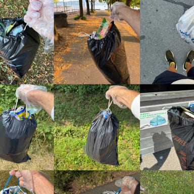 Ramassage des déchets du Chablais, déjà 450L de déchets ramassés