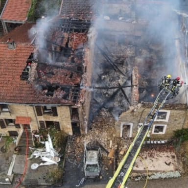 Soutien incendie maison Linay