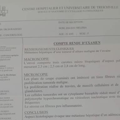 S.O.S MELISSA ( Cancer )