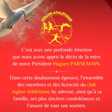 Gerbe en hommage à la maman de notre président ❤️💛