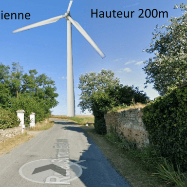 NON aux ÉOLIENNES INDUSTRIELLES GÉANTES (200 m!) à côté de nos MAISONS !