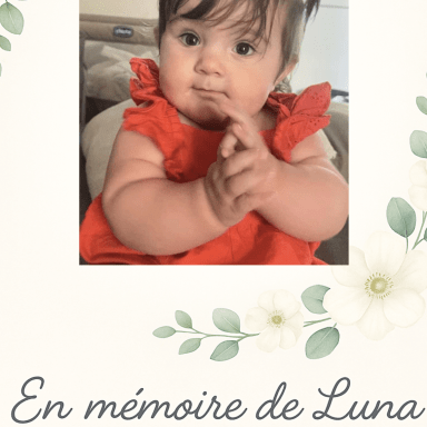 En mémoire à Luna Petit Ange Parti Trop Tôt